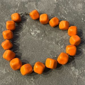 Vintage, One-of- a-kind Stone Geometrical Necklace. 17’. Beautiful!